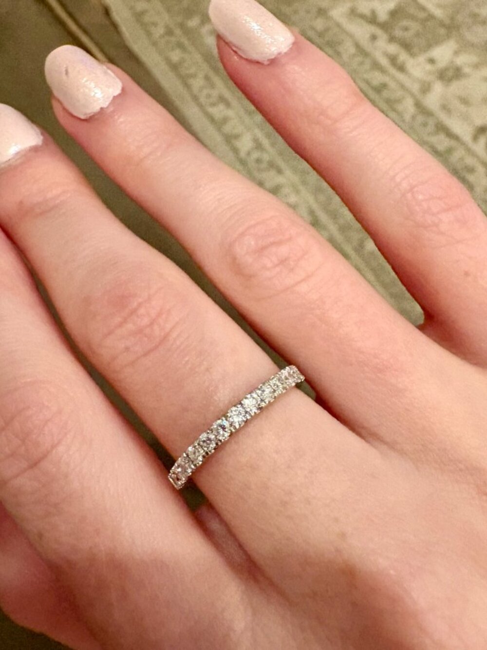 1/2 Ct Round Lab Grown Diamond Wedding Band in 10K White Gold